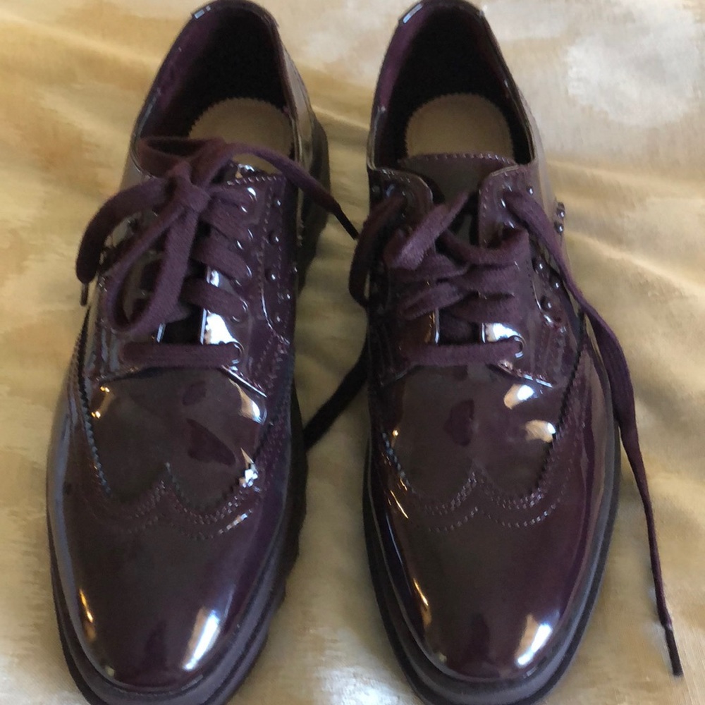 Zara Burgundy Patton shoes